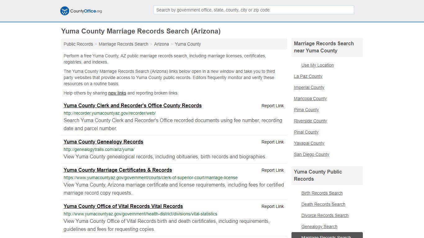 Marriage Records Search - Yuma County, AZ (Marriage ...